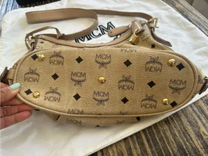 MCM Visetos Signature Beige HOBO Bag thumbnail 7