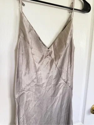 DISSH Simone Slip Dress in Pewter Satin thumbnail 5