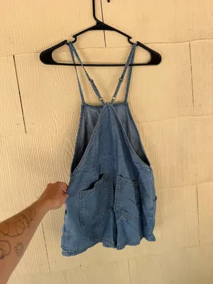 Roxy Beach Party Denim Short Overalls thumbnail 4