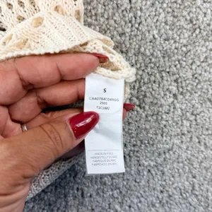 Cupshe Crochet Knit Cover up Small Beige Sleeveless‎ Beach Open Knit Tank Dress thumbnail 6
