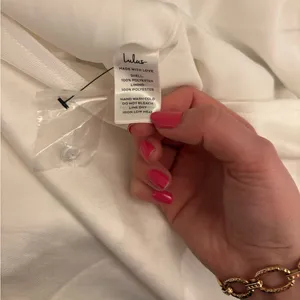 Lulus Beyond Classy White Satin Halter Midi Dress Size Large Bridal Bachelorette thumbnail 8