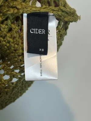 Cider Olive Crochet Button-Front V-Neck Sweater Tank thumbnail 9