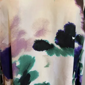 CAbi Mystic Watercolor V-Neck Blouse in Purple, Teal & Pink Sz M thumbnail 4