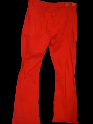 Roswear Womens XL Red Bootcut Flare Jeans Stretch High Rise 34x30 thumbnail 2