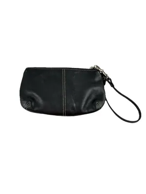 *Coach Vintage Legacy Turn-Lock Black Leather Wristlet Y2K 2000s thumbnail 6