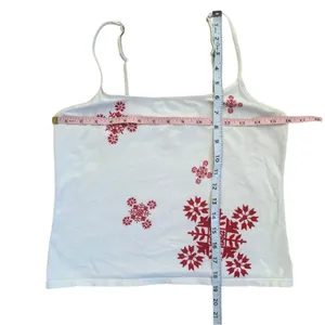 Vintage Victorias Secret Y2K Tank Top Size Large Snowflake thumbnail 4