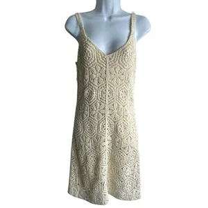 NWT Z Supply Allure Dress Sz M Natural Crochet Knit Sleeveless Boho Sleeveless thumbnail 13