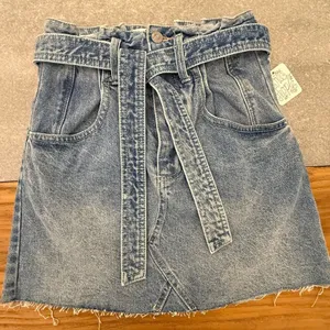 Free People We The Free Indigo Denim Paperbag Mini Skirt Size 25 NWT thumbnail 2