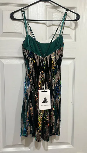 Hello Molly Dress EMERALD HILLS DRESS GREEN SEQUINS thumbnail 7