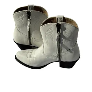 Ariat Darlin Women’s 5.5B White Leather Western Ankle Cowboy Boots Zip thumbnail 2