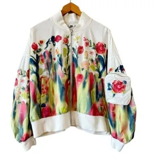 NIKE Sportswear Artist Collection Bomber Jacket Sail White Size L NEW thumbnail 7