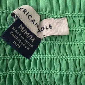 American Eagle Corset Tiered Floral Cotton Midi Dress Medium Women’s Green thumbnail 4