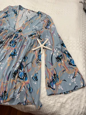 Free People Dress Mini Floral Small Long Sleeve thumbnail 5