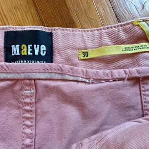 Maeve Anthropologie Delaney Clean-Seamed High-Rise Wide-Leg Jeans in Salmon Pink thumbnail 8