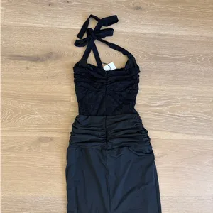 Showpo Maxi dress Halter neck Lace Melville Siuze US2 Black thumbnail 6
