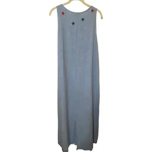 Quacker Factory Womens Blue Sleeveless Long Denim Star‎ Dress Size S thumbnail 9