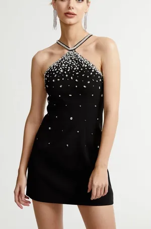 Miss rosier mini black dress Gems thumbnail 2