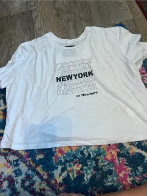 New York or nowhere Graphic White Crop Tee thumbnail 5