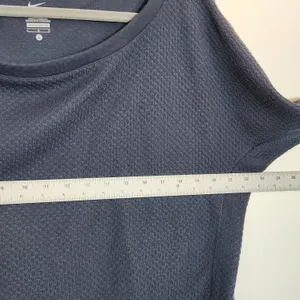Nike Womens Navy Textured Knit Top with Dolman Sleeves Size Large thumbnail 7