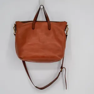 Madewell The Transport Satchel Bag Crossbody in English Saddle Leather Brown thumbnail 5