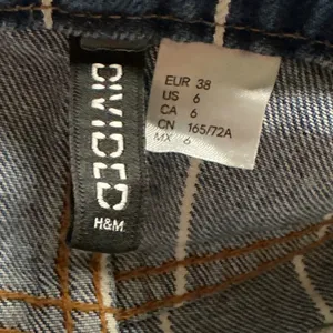 H&M Divided Women Blue Striped Denim Overall Skirt Dress Size 6 thumbnail 8