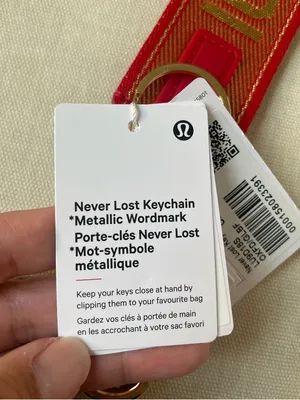 Lululemon Lunar New Year Never Lost Keychain *Metallic Wordmark thumbnail 6