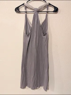 100% Silk Banana Republic Taupe Halter Slip Dress thumbnail 4