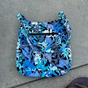 Vera Bradley Triple Zip Hipster Crossbody Bag in the retired Camofloral (blue/black/gray) pattern thumbnail 4