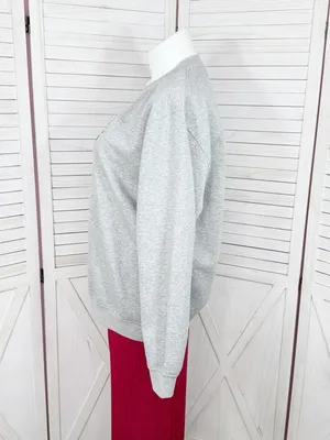Vintage King Universal Cottagecore Floral‎ Heart Embroidered Sweatshirt Grey 2XL thumbnail 2