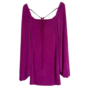 Lucy in the Sky Balloon Sleeve Mini Dress Fuchsia Pink Flirty Birthday Size M thumbnail 5