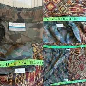 NWT COLUMBIA Camo Print Shorts Womens Size 1X Regular Fit Pockets and Drawstring thumbnail 4