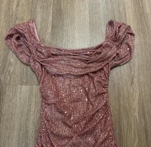 Hello Molly Mini Dress Pink Sparkly thumbnail 3