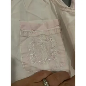 Victoria’s Secret Vintage Gold Label Pink White Stripe Pajama Set Medium thumbnail 8