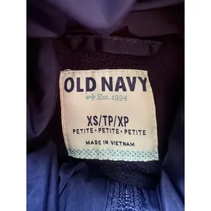 Old Navy Women's Navy Blue Puffer Vest Full Zip with Snaps‎ Pockets Size XS City thumbnail 3