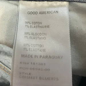 Good American Good Legs Cigarette Jeans Womens 8/29 Split Hem Blue Medium‎ Wash thumbnail 8