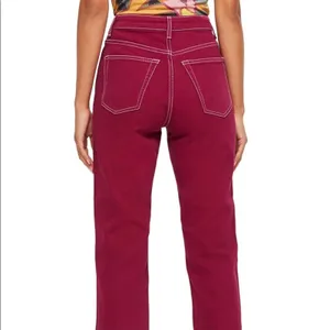 Topshop MOTO Cassis Purple High Rise Straight Leg Flare Jeans Size 28 NWT thumbnail 4