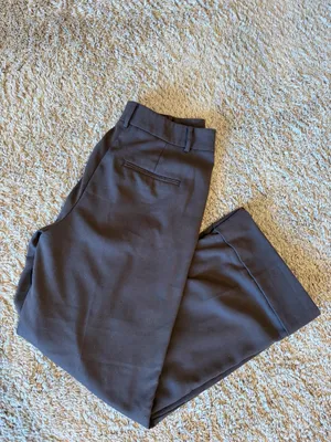 LOFT Chocolate Brown Tailored Trousers – Wide Leg (Size 4) thumbnail 3