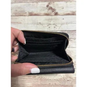 MIchael Kors Jet Set Slim Wallet Saffiano Leather Black MK Gold Hardware thumbnail 4