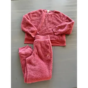 Victorias Secret Cozy Jogger Lounge Set Pink Size Medium Pink Fleece New thumbnail 2