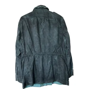 Free People Double Cloth Jacket Military Drawstring distressed tie dyed Size S thumbnail 3
