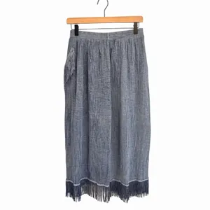 VTG Anna Western Boho Fringe Maxi Wrap Skirt Size M Festival Coastal Cowgirl thumbnail 2