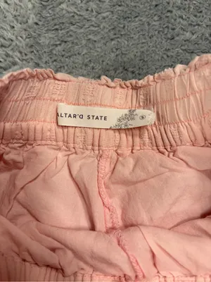 Altar’d state Pink Ruffle Lace Shorts small thumbnail 2