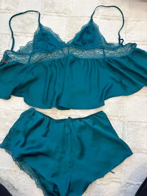 Victoria's Secret Turquoise lingerie pj set thumbnail 3