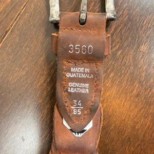 Levi Strauss & Co Brown Braided Genuine Leather Belt 34 85 Silver Buckle 3560 thumbnail 6