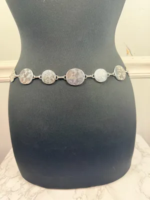 Y2k metal circle belt Silver thumbnail 4