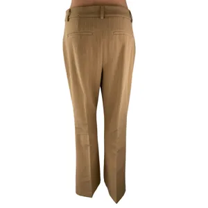 Express Editor Women's Tan Beige Khaki High Rise Flare Trousers Pants Size 6 thumbnail 2