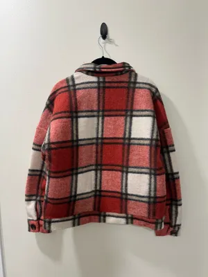 Staccato Red Plaid Front Button Up Jacket  thumbnail 6