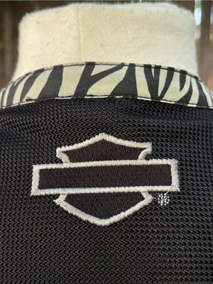 Harley Davidson Women's mesh riding motorcycle Jacket black zebra rebel M thumbnail 5