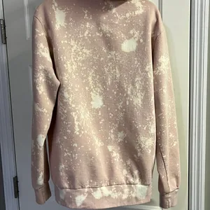 Pink Floyd Blush Pink Bleached Hoodie with Strings and Kangaroo Pocket- Large thumbnail 12