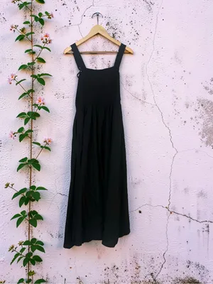 Scarlet Darkness Black Gothic Corset Midi Dress Boho Witchy Alt Festival Size M thumbnail 16